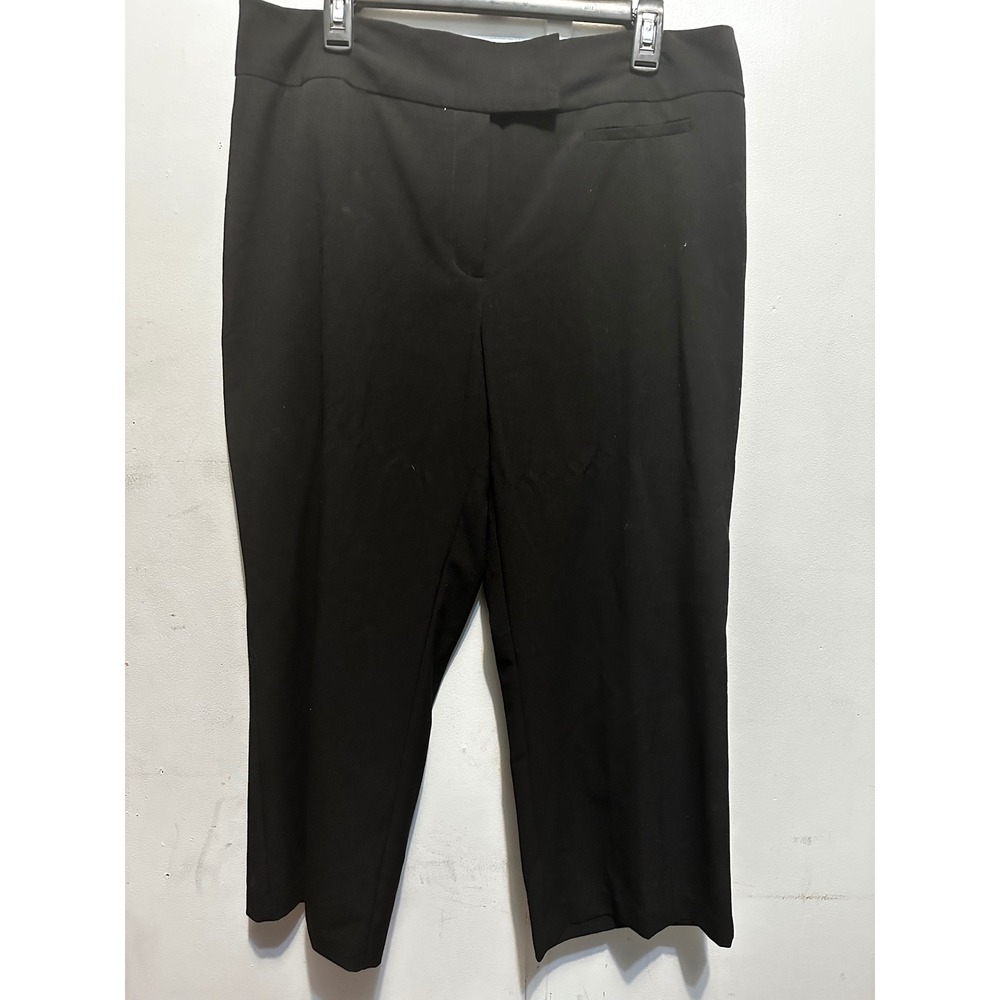 Cato Womens Black Dress Pants Size 16 Straight Leg Professional Trousers Slacks